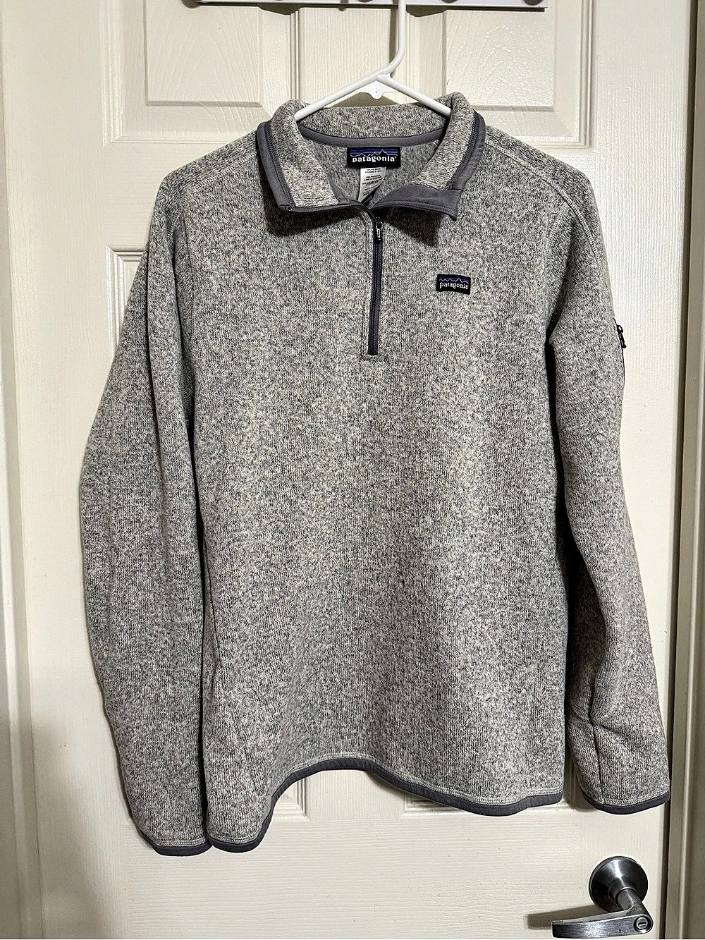 Patagonia Women's Better Sweater 1/4-Zip Gray Fleece Large